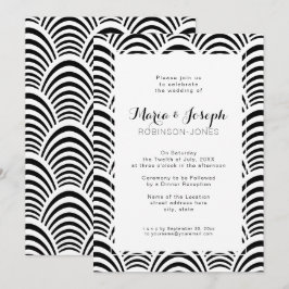 Jazz Age Art Deco Elegance Zwart-wit Kaart