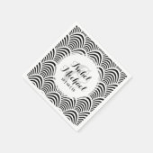 Jazz Age Art Deco Elegance Zwart-wit Servet (Hoek)