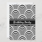 Jazz Age Art Deco Elegantie Zwart en Wit Kaart (Voorkant)