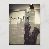 Jazz Age Art Deco huwelijksuitnodigingen Uitnodiging Briefkaart (Voorkant)