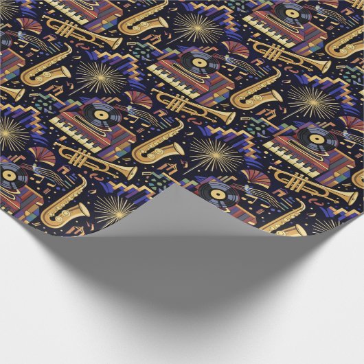 Jazz Age Celebration Pattern Cadeaupapier (Hoek)