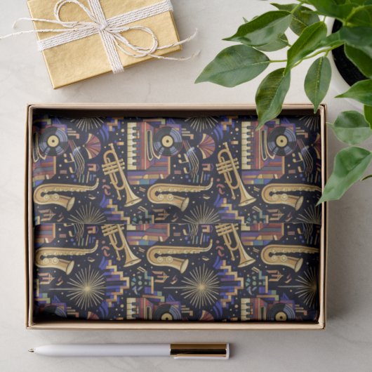 Jazz Age Celebration Pattern Tissuepapier (Geschenk)
