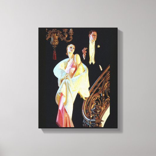 Jazz Age Couple Stretched Canvas Afdrukken (Voorkant)
