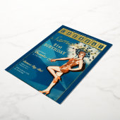 Jazz Age Flapper Cabaret Paris Glam Verjaardagsfee Folie Uitnodiging (Gedraaid)