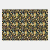 Jazz Age Music Pattern Inpakpapier Vel (Voorkant 2)