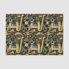 Jazz Age Music Pattern Tissuepapier