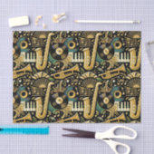 Jazz Age Muziekpatroon Tissuepapier (Craft)