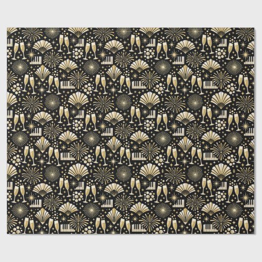 Jazz Age New Year Pattern Cadeaupapier (Vlak)