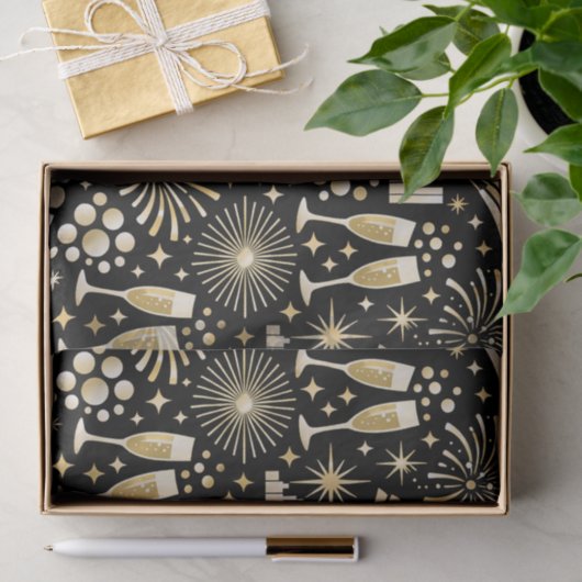 Jazz Age New Year Pattern Tissuepapier (Geschenk)