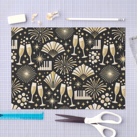 Jazz Age New Year Pattern Tissuepapier (Craft)