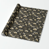 Jazz Age Nieuwjaars Patroon Cadeaupapier (Uitgerold)