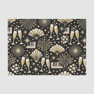 Jazz Age Nieuwjaars Patroon Tissuepapier
