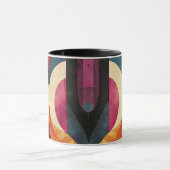 Jazz Age Retro Abstract Design Mok (Midden)