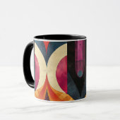 Jazz Age Retro Abstract Design Mok (Voorkant links)