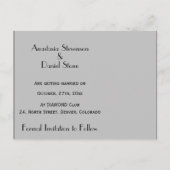 Jazz Age Saxofoon City Skyline Bruiloft Set Aankondigingskaart (Achterkant)