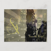 Jazz Age Saxofoon City Skyline Bruiloft Set Aankondigingskaart (Voorkant)