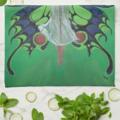 Jazz Age Showgirl Flapper Wearing Butterfly Wings Theedoek (Gevouwen)