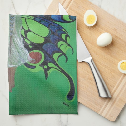 Jazz Age Showgirl Flapper Wearing Butterfly Wings Theedoek (Quarter Fold)