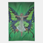 Jazz Age Showgirl Flapper Wearing Butterfly Wings Theedoek (Verticaal)