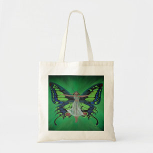 Jazz Age Showgirl Flapper Wearing Butterfly Wings Tote Bag