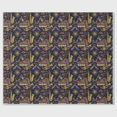 Jazz Age-vieringspatroon Cadeaupapier (Vlak)
