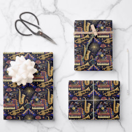 Jazz Age-vieringspatroon Inpakpapier Vel