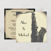 Jazz Age Wedding Invitation Art Deco Style Kaart (Voorkant / Achterkant)