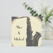 Jazz Age Wedding Invitation Art Deco Style Kaart (Staand voorkant)