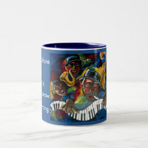 Jazz Art werkt KoffieMok Tweekleurige Koffiemok