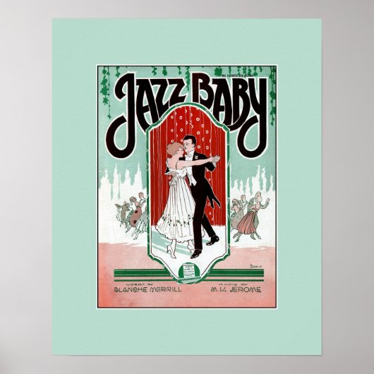 Jazz Baby jazz uit de jaren 20,  muziekafdekking Poster (Voorkant)
