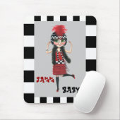 Jazz Baby Roaring '20s Flapper Mousepad Muismat (Met muis)