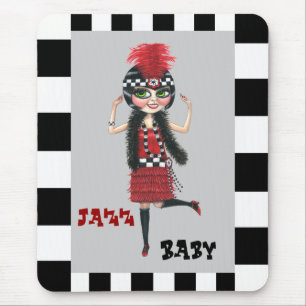 Jazz Baby Roaring '20s Flapper Mousepad Muismat