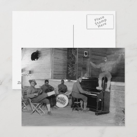 Jazz Band, 1918 Briefkaart (Voorkant / Achterkant)