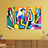 Jazz Band Canvas Afdruk (Insitu (Woonkamer))