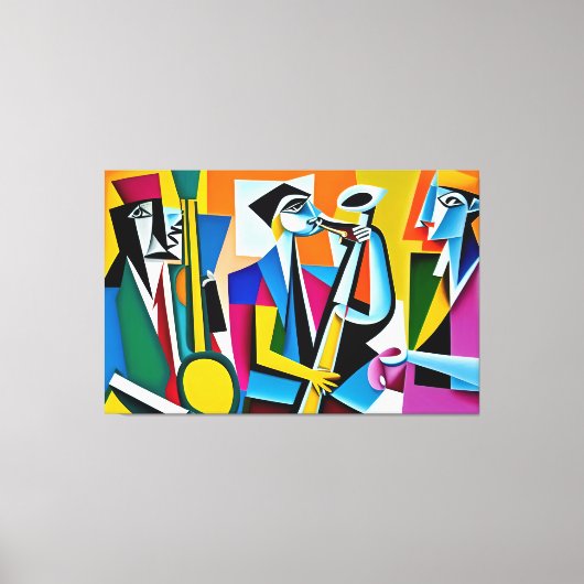 Jazz Band Canvas Afdruk (Voorkant)