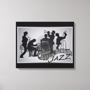 JAZZ Band Canvas Afdruk