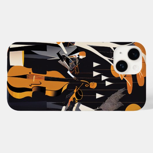 Jazz Band Case-Mate iPhone Case (Achterkant (horizontaal))