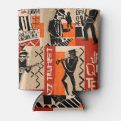 Jazz Band Cool Vintage Poster Blikjeskoeler (Voorkant)