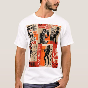 Jazz Band Cool Vintage Poster T-shirt