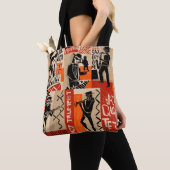 Jazz Band Cool Vintage Poster Tote Bag (Dichtbij)