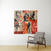 Jazz Band Cool Vintage Poster Wandkleed (In situ)