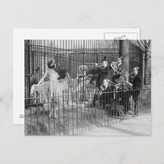 Jazz Band Entertainment Polar Beren, 1925 Briefkaart (Voorkant / Achterkant)