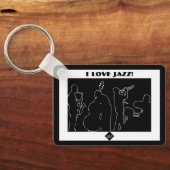 Jazz band Ik hou van Jazz Sleutelhanger (Achterkant)