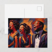 Jazz band muzikanten briefkaart (Voorkant / Achterkant)
