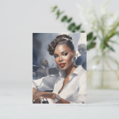 Jazz band muzikanten briefkaart (Staand voorkant)