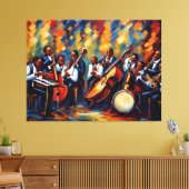 Jazz band muzikanten canvas afdruk (Insitu (Woonkamer))