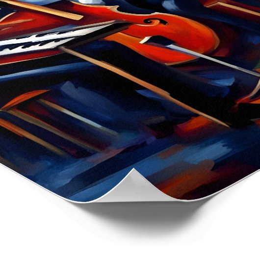 Jazz band muzikanten poster (Hoek)