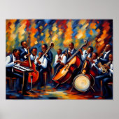 Jazz band muzikanten poster (Voorkant)