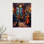 Jazz Band optreden Poster (Keuken)