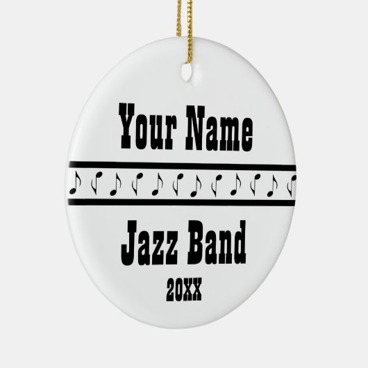 Jazz Band Persoonlijke muziekversier Keepomwille Keramisch Ornament (Rechts)